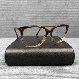 Dita Eyeglasses Brown Tortise Ombre Frames Soft Cat Eye Square "D" Logo Retro